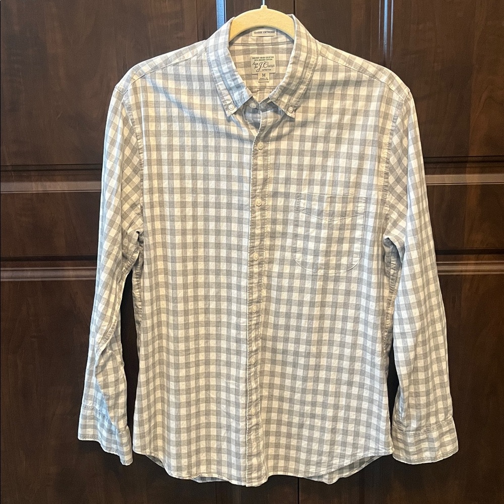 J Crew Organic Cotton Long Sleeve Button-down Shirt